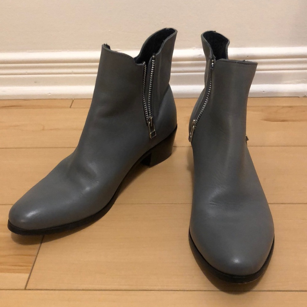 Grey ankle boots